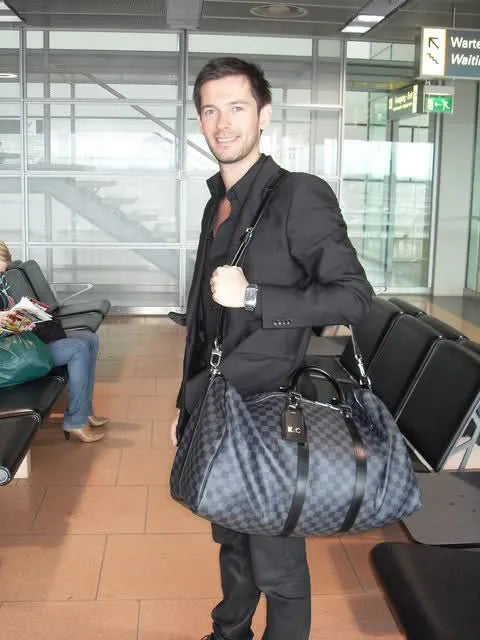 BOLSA DE VIAGEM LOUIS VUITTON KEEPALL BLACK DAMIER
