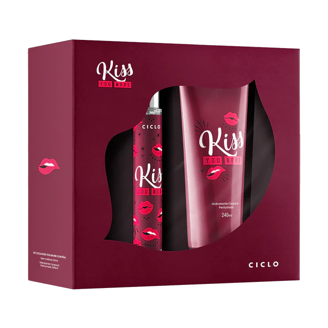 Ciclo Cosméticos Estojo Kiss You More Deo Colônia 30ml + Loção Hidratante 240ml