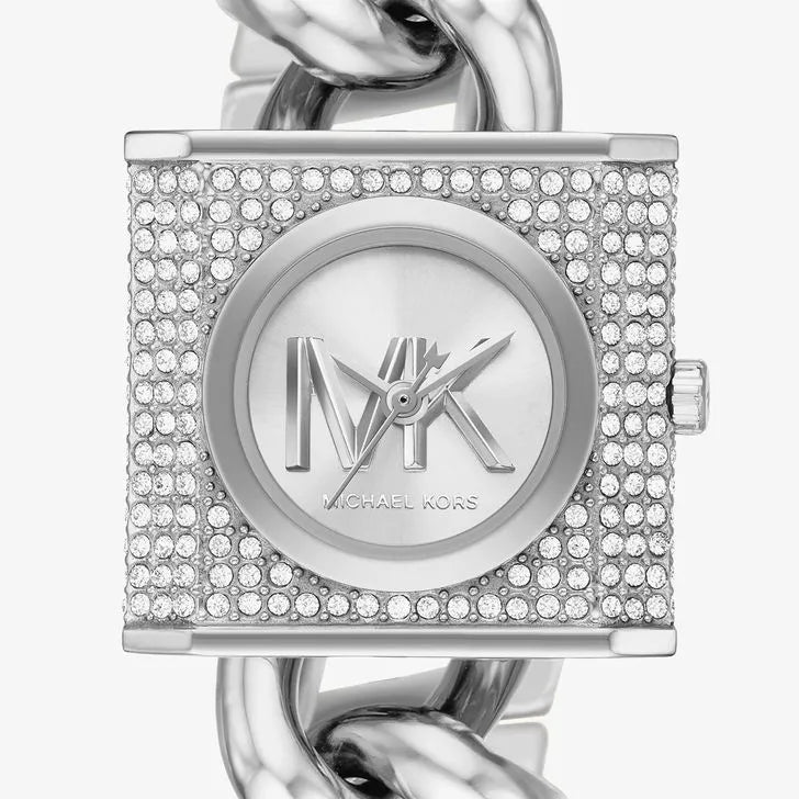 Relógio Michael Kors Feminino Em Aço Prateado E Cristais MK4718/1KN