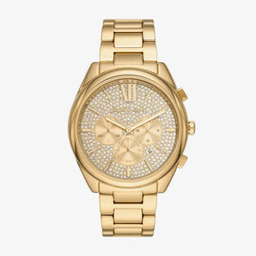 Relógio Michael Kors Feminino Em Aço Dourado E Brilhos