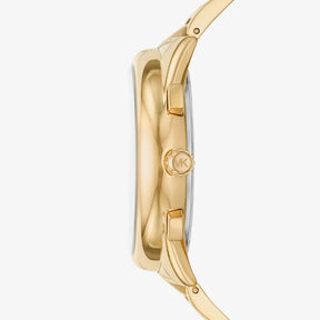 Relógio Michael Kors Feminino Em Aço Dourado E Brilhos