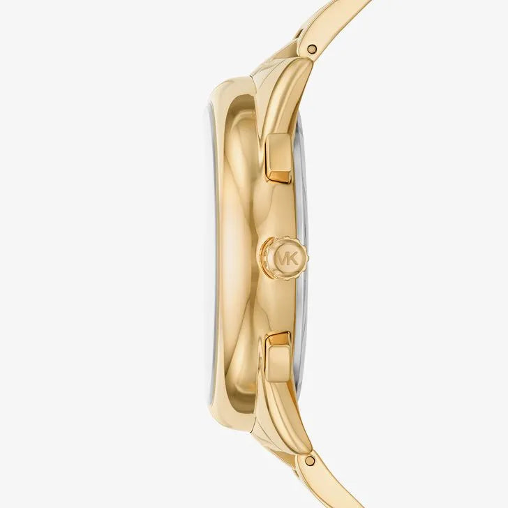 Relógio Michael Kors Feminino Em Aço Dourado E Brilhos