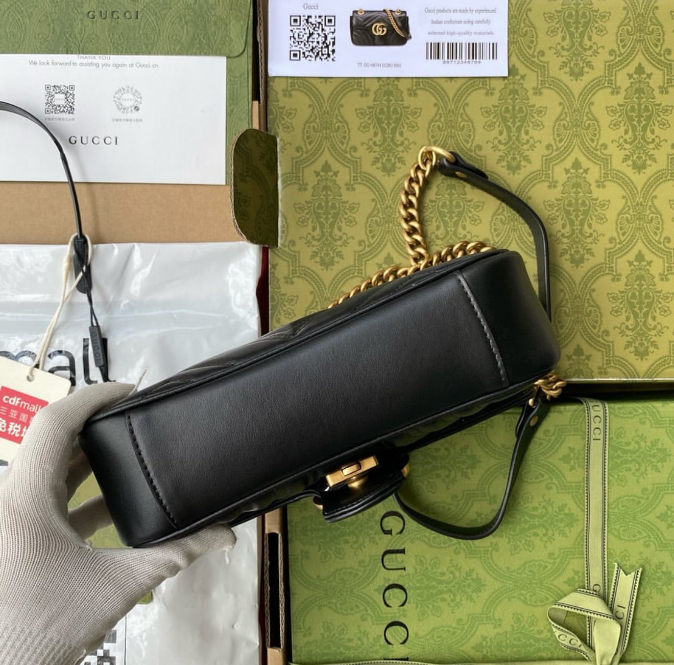 Bolsa Gucci Marmont GG pequena