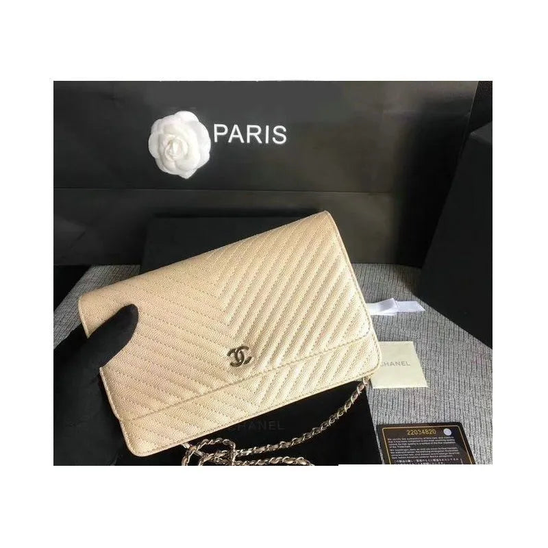 BOLSA CC WOC CHEVRON CAVIAR
