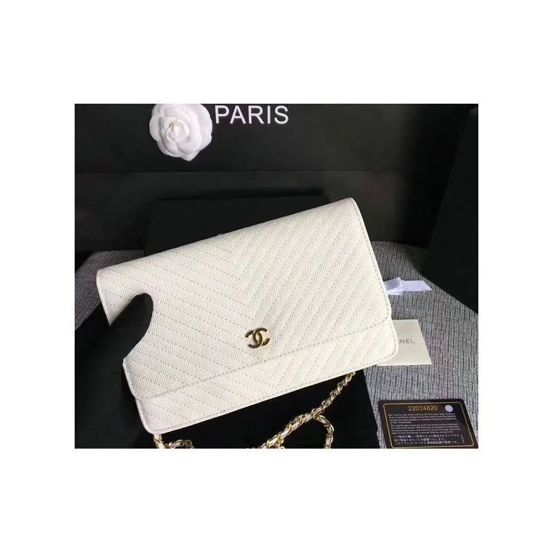 BOLSA CC WOC CHEVRON CAVIAR