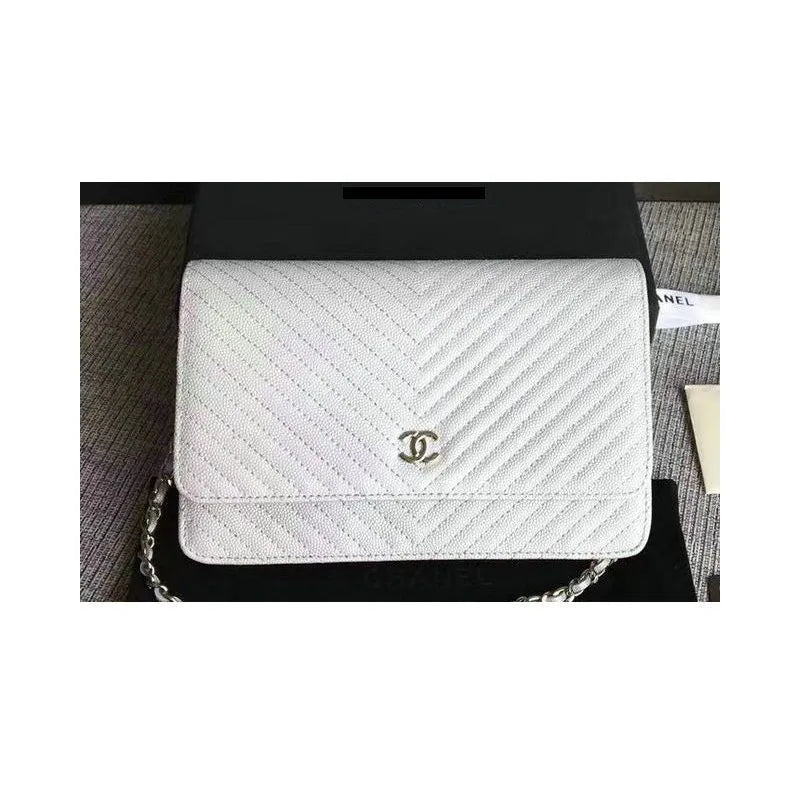 BOLSA CC WOC CHEVRON CAVIAR