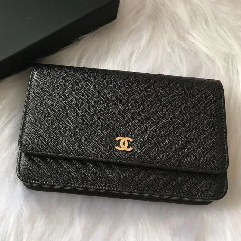 BOLSA CC WOC CHEVRON CAVIAR