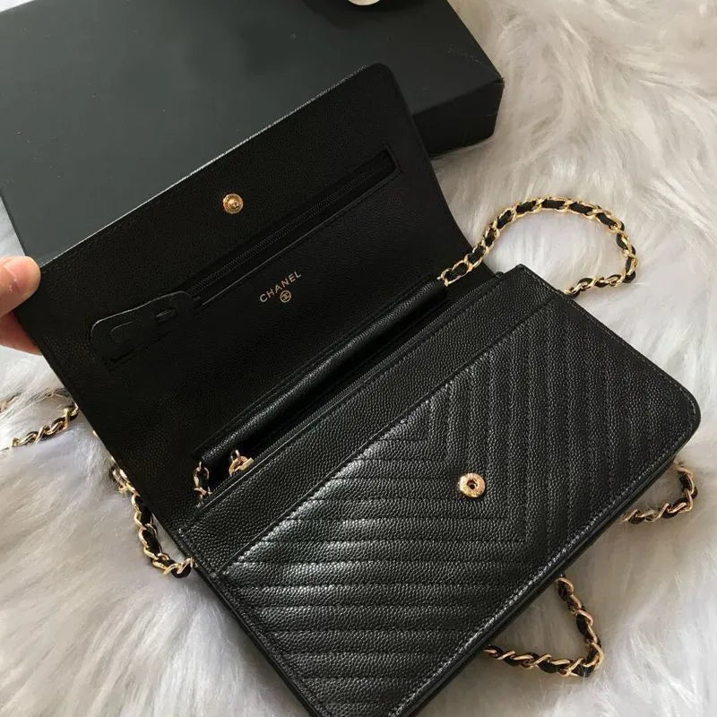 BOLSA CC WOC CHEVRON CAVIAR