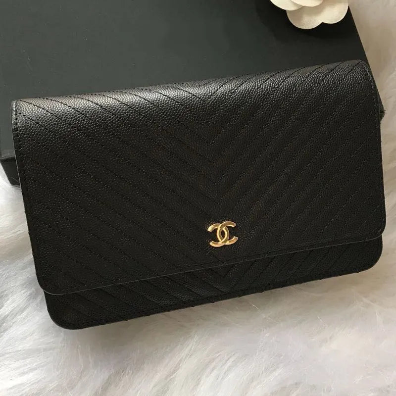 BOLSA CC WOC CHEVRON CAVIAR
