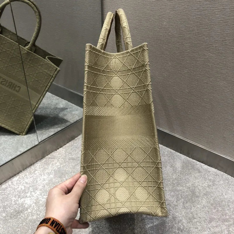 BOLSA DIOR BOOK TOTE CANNAGE EMBROIDERY