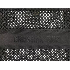 BOLSA DIOR BOOK TOTE BLACK MESH EMBROIDERED