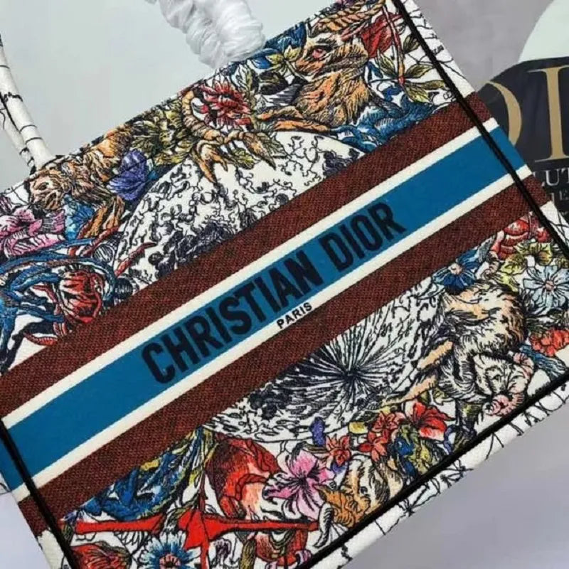 BOLSA DIOR BOOK TOTE EMBROIDERED