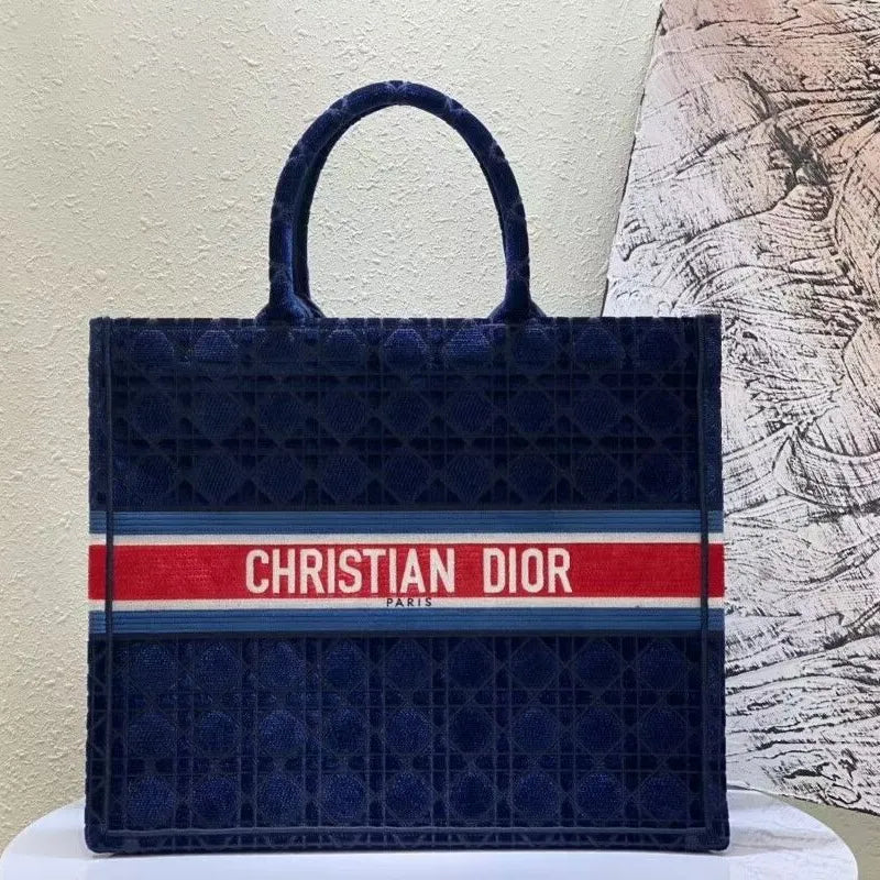 BOLSA DIOR BOOK TOTE EMBROIDERED VELVET M1286