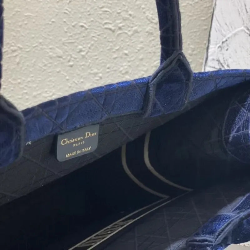 BOLSA DIOR BOOK TOTE EMBROIDERED VELVET M1286