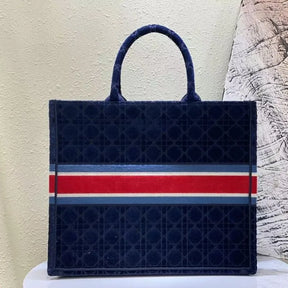 BOLSA DIOR BOOK TOTE EMBROIDERED VELVET M1286