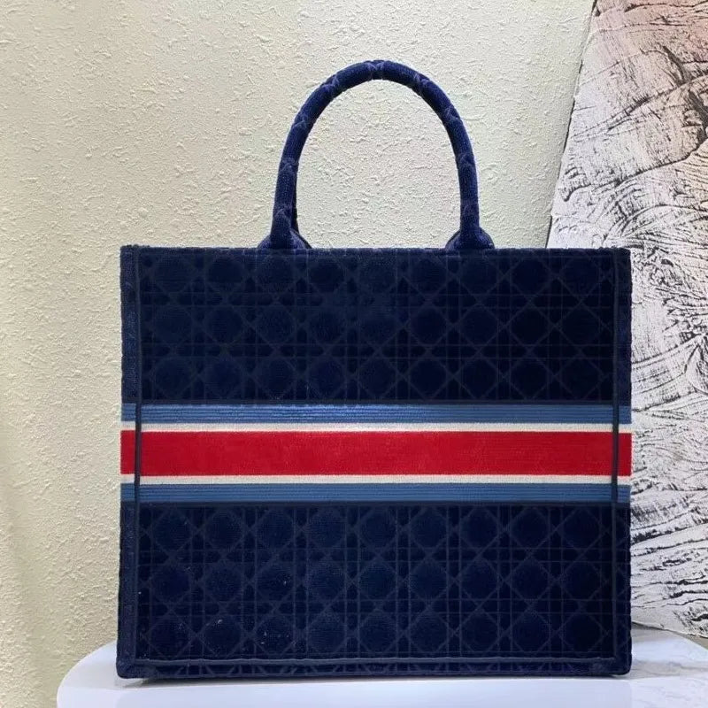 BOLSA DIOR BOOK TOTE EMBROIDERED VELVET M1286