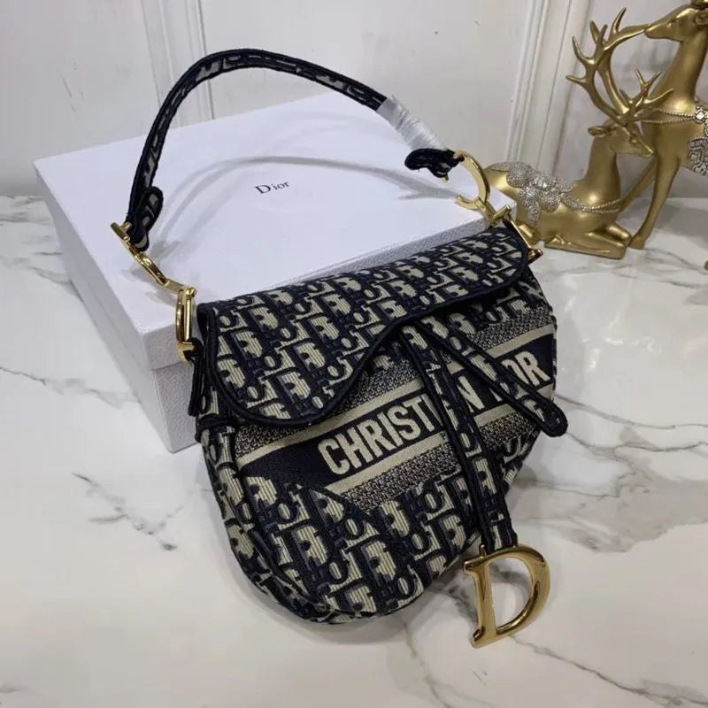BOLSA DIOR SADDLE DENIM CANVAS BAG C0158
