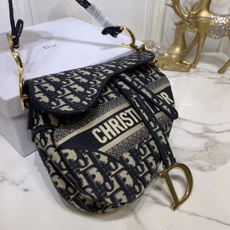 BOLSA DIOR SADDLE DENIM CANVAS BAG C0158