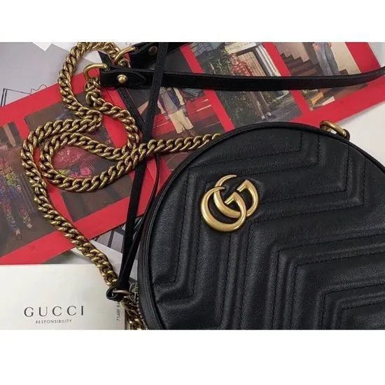 BOLSA GG MARMONT MINI ROUND SHOULDER 550154