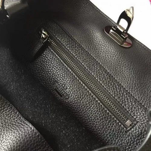 BOLSA VALENTINO GUITAR ROCKSTUD ROLLING HOBO ALL BLACK