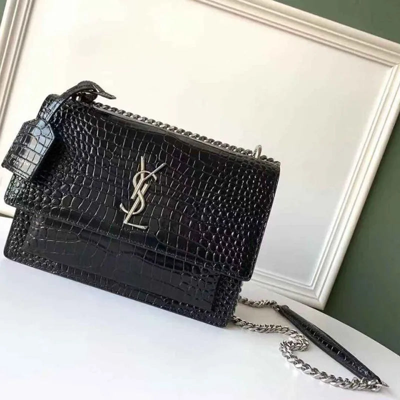 BOLSA YSL CROCO SHOULDER BAG Y550228