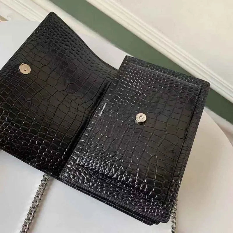 BOLSA YSL CROCO SHOULDER BAG Y550228