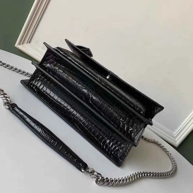 BOLSA YSL CROCO SHOULDER BAG Y550228