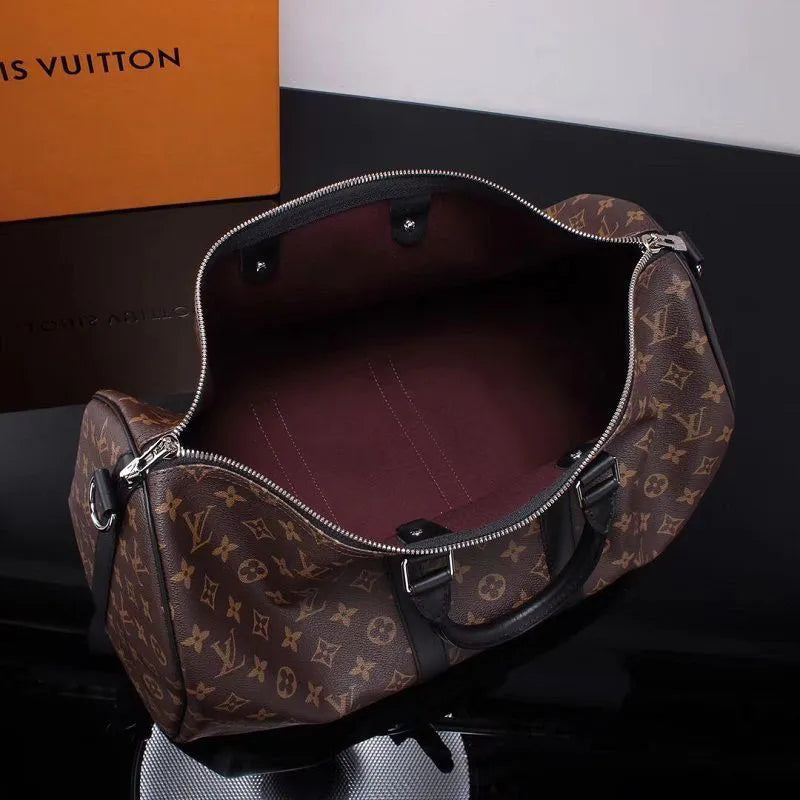 BOLSA DE VIAGEM LOUIS VUITTON KEEPALL BANDOULIERE 45 MONOGRAM MACASSAR M56711