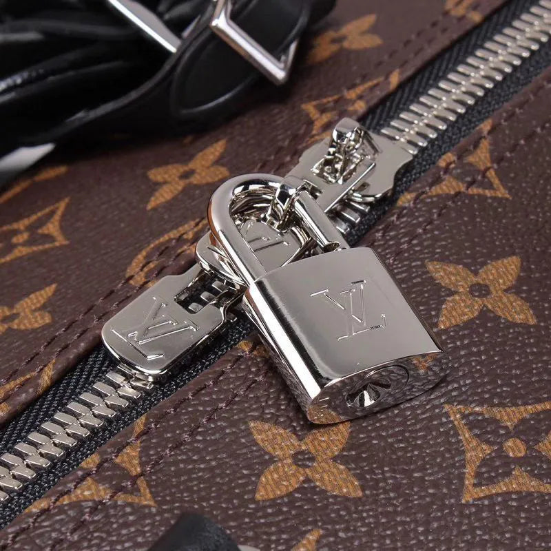 BOLSA DE VIAGEM LOUIS VUITTON KEEPALL BANDOULIERE 45 MONOGRAM MACASSAR M56711