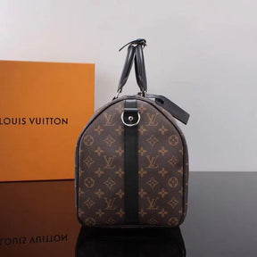 BOLSA DE VIAGEM LOUIS VUITTON KEEPALL BANDOULIERE 45 MONOGRAM MACASSAR M56711
