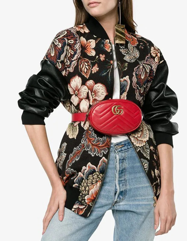 POCHETE GG MARMONT MATELASSE LEATHER BELT 476434