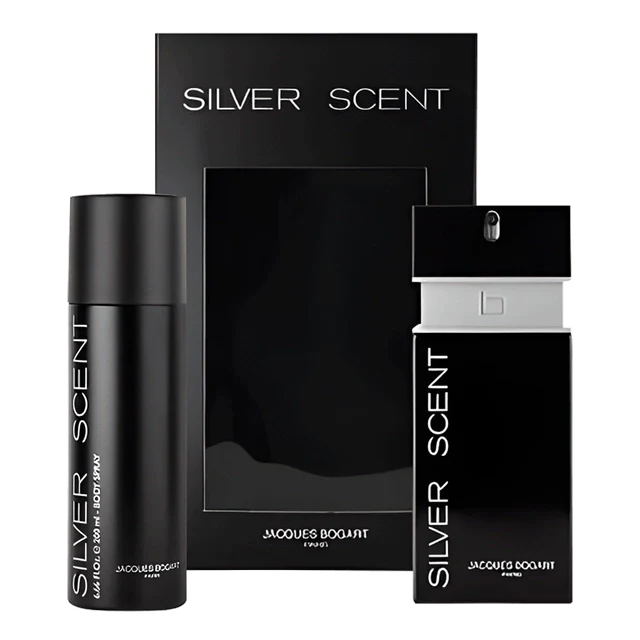 Conjunto Silver Scent Jacques Bogart Masculino - Eau de Toilette 100ml + Body Spray 200ml - COM PROVADOR